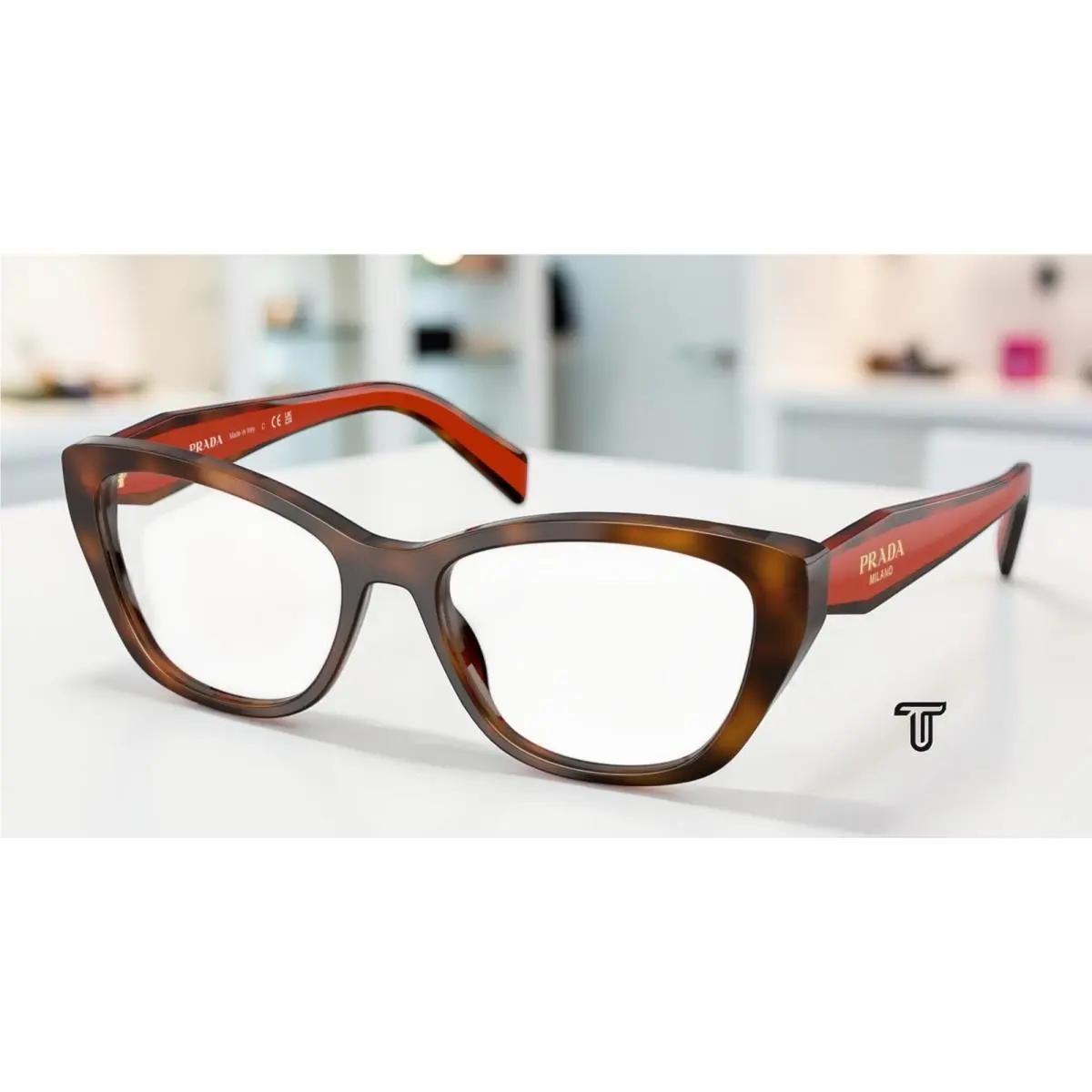 Prada PR 19WV 01K1O1 Juniper Havana Demo Lens 53 mm Women`s Eyeglasses