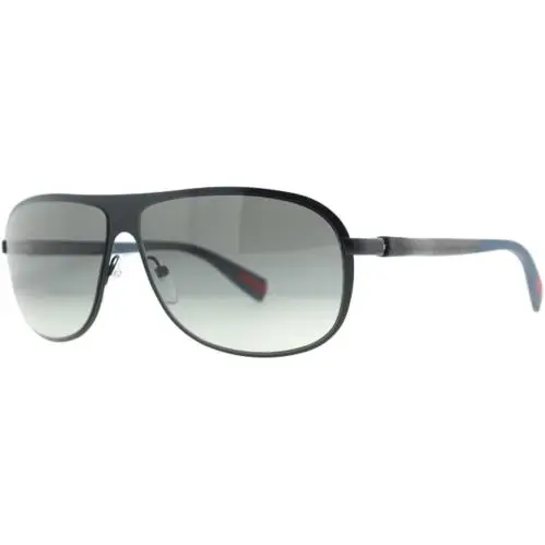 Prada Sport PS56OS PDE3M1 Aviator Sunglasses 62mm Blue Rubber/grey Gradient Lens