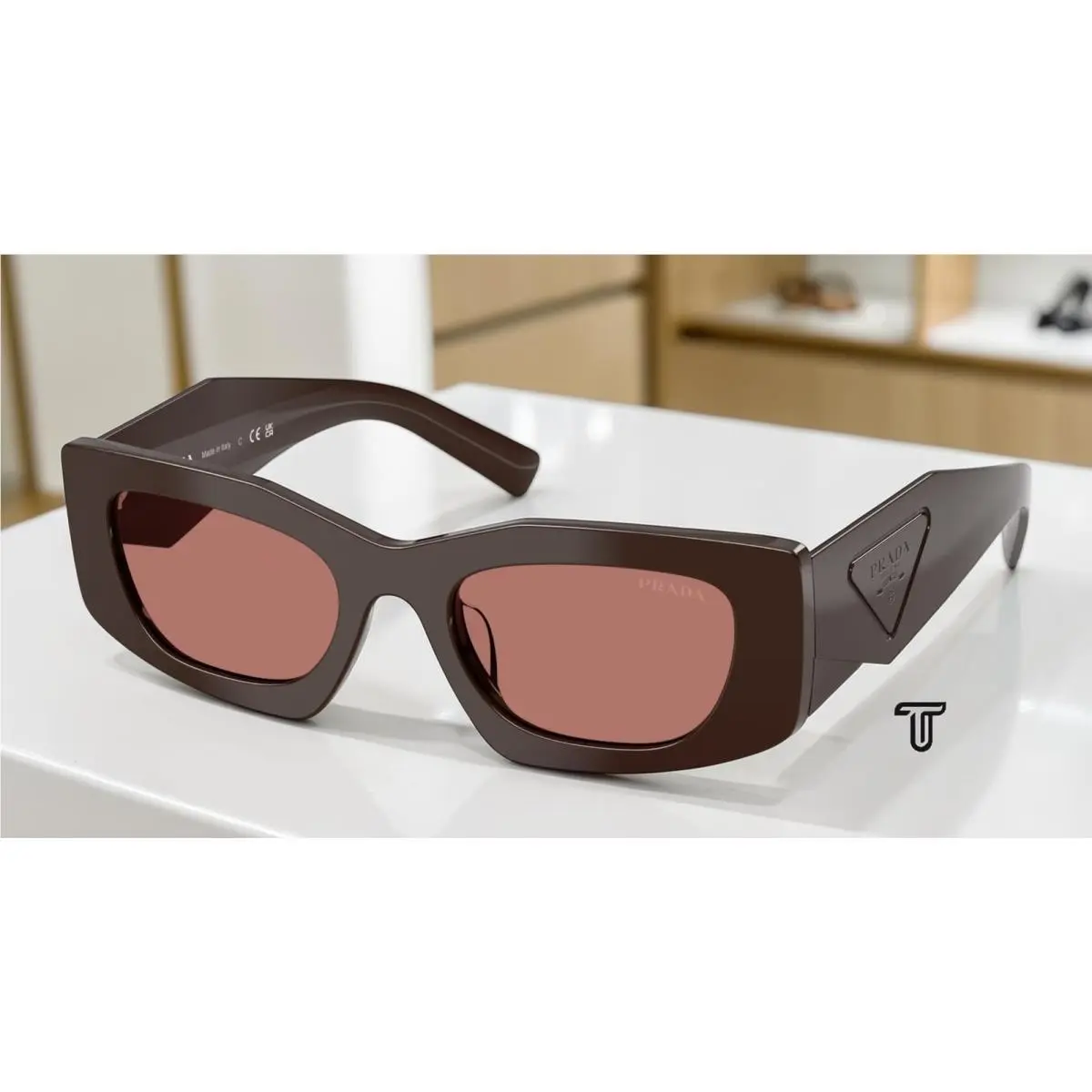 Prada PR D03SD 27I80W Cigar Bordeaux 51 mm Women`s Sunglasses
