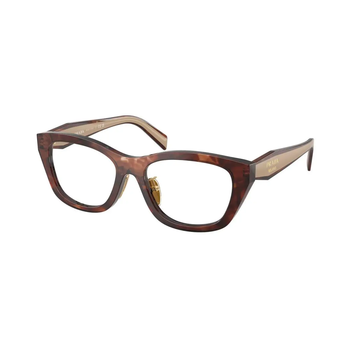 Prada PR D11VD 00K1O1 Caramel Havana Demo Lens 53 mm Women`s Eyeglasses