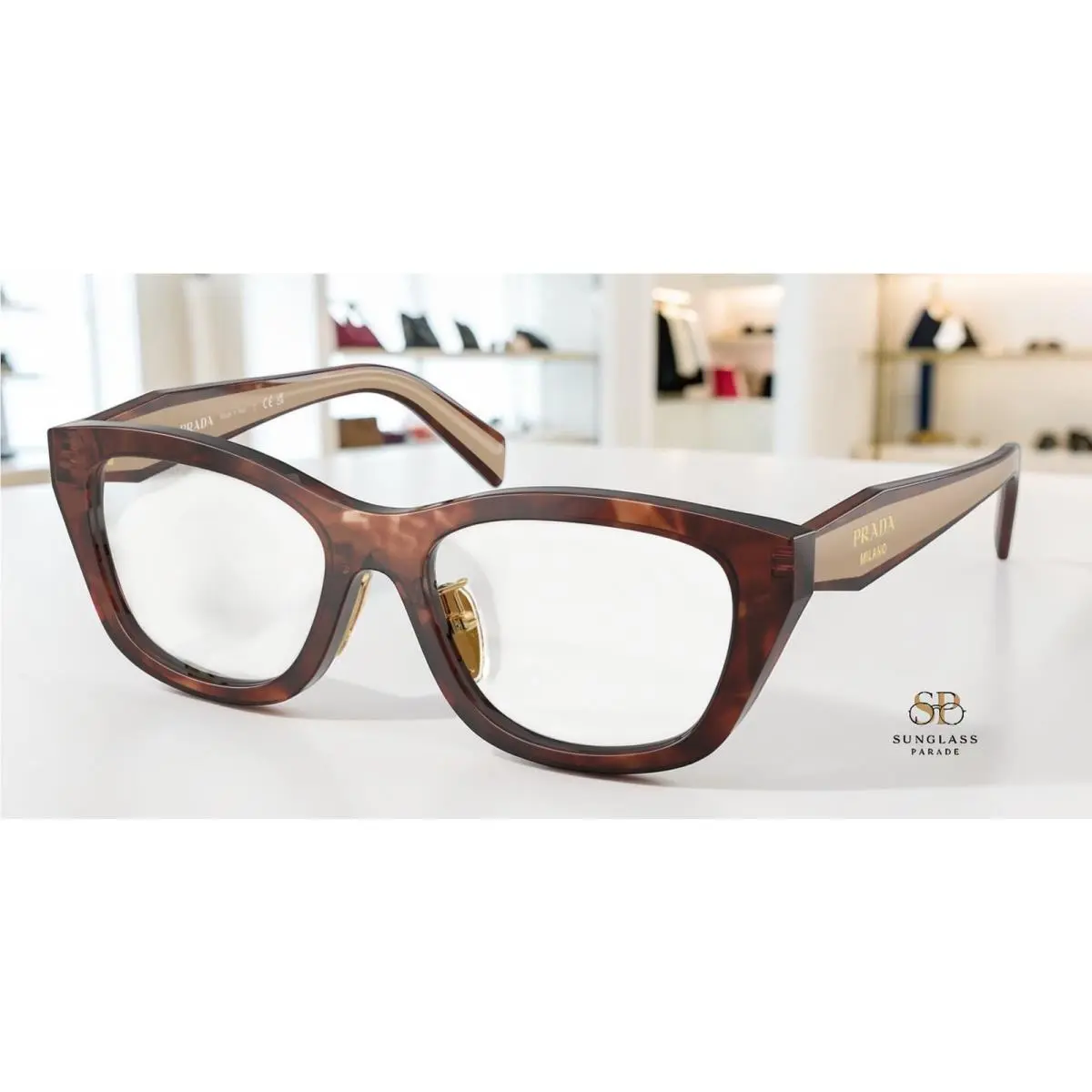 Prada PR D11VD 00K1O1 Caramel Havana Demo Lens 53 mm Women`s Eyeglasses