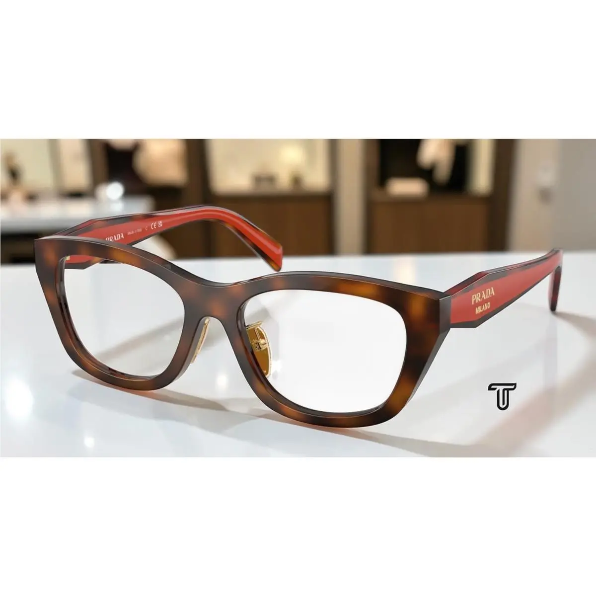 Prada PR D11VD 01K1O1 Juniper Havana Demo Lens 53 mm Women`s Eyeglasses