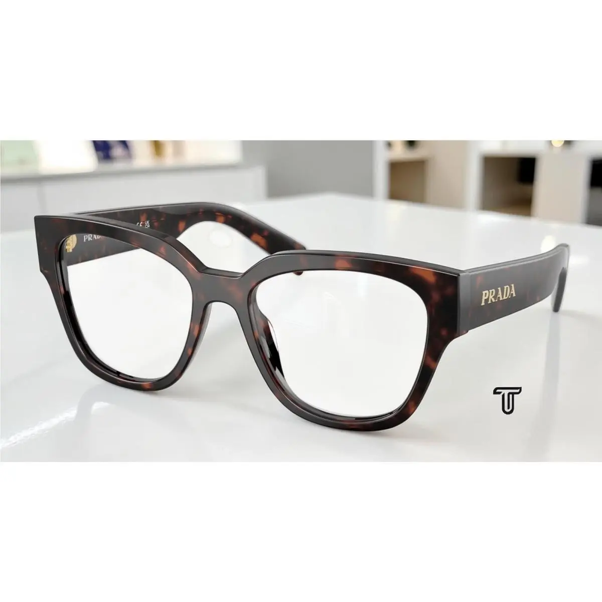 Prada PR C06V 17N1O1 Root Tortoise Demo Lens 52 mm Women`s Eyeglasses