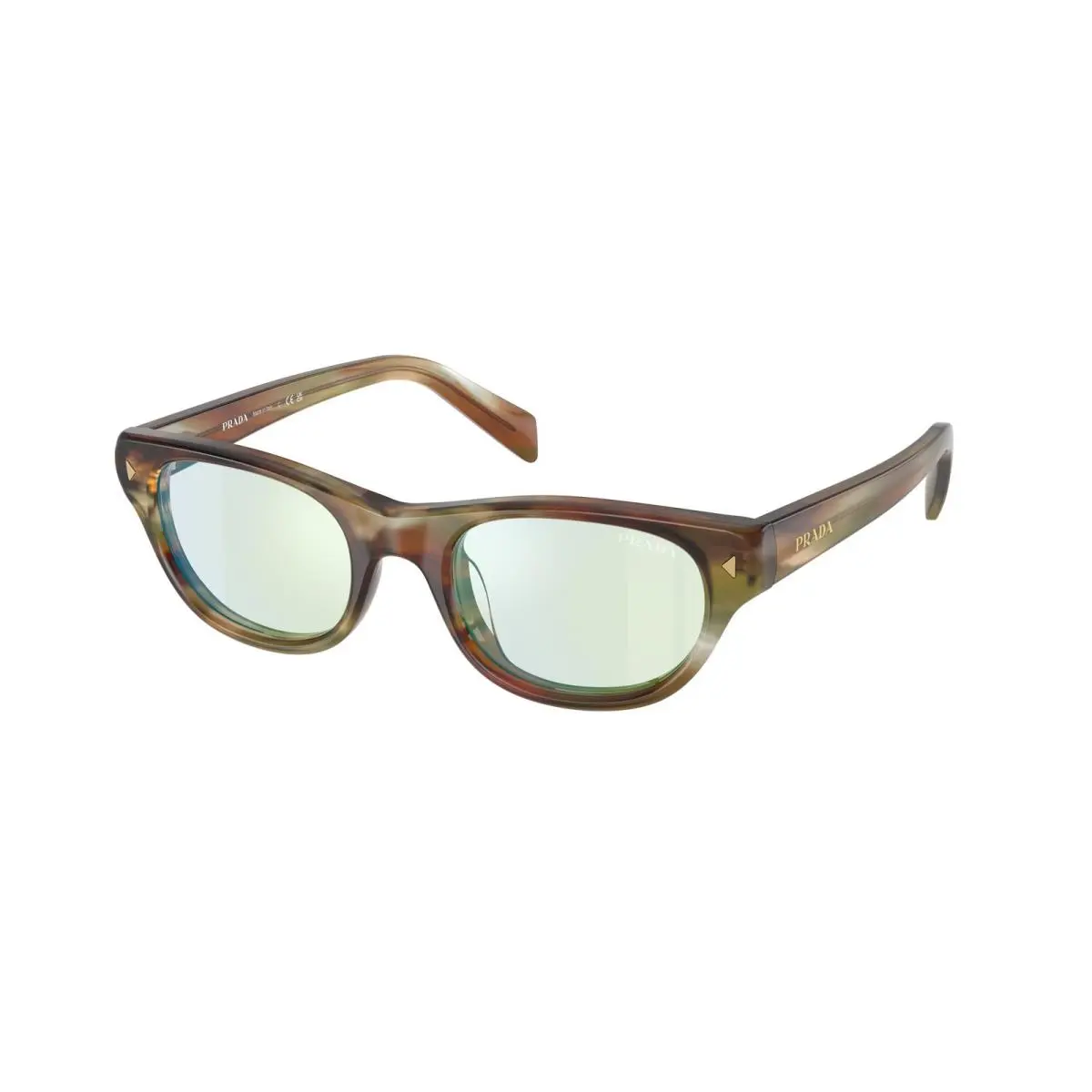Prada PR C08S 27J20X Striped Fall Champagne Flash Bio 50 mm Women`s Sunglasses