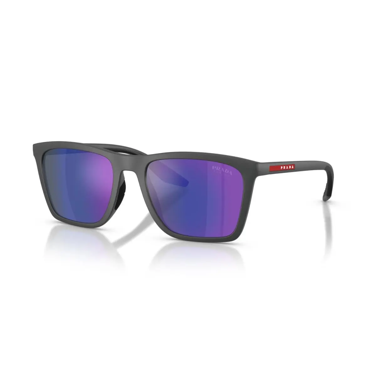 Prada PS B08SF UFK05U Grey - Blue Violet Mirror Sunglasses 56mm /new /authentic