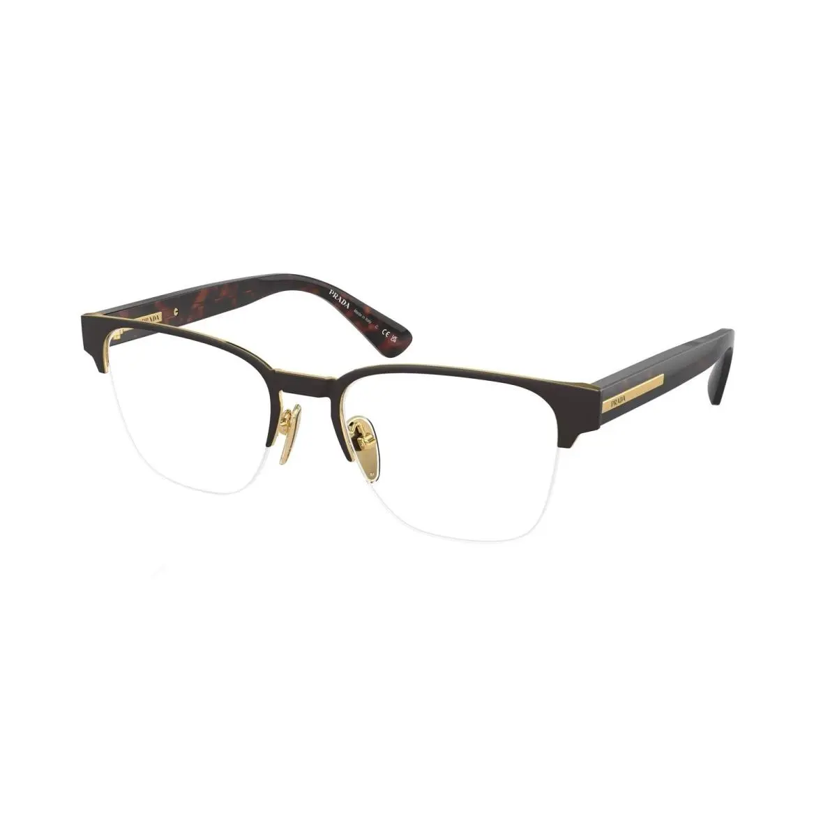 Prada PR A52V 01U1O1 52 Eyeglasses 01U1O1 Brown Unisex Optical Frame