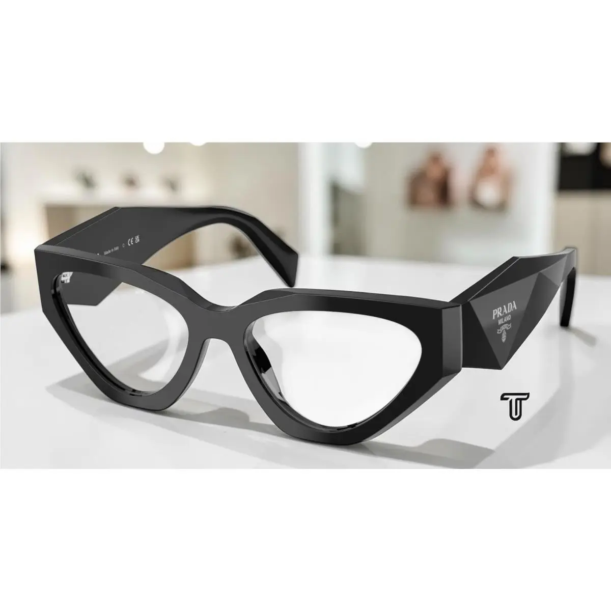 Prada PR C07V 16K1O1 Black Demo Lens 54 mm Women`s Eyeglasses