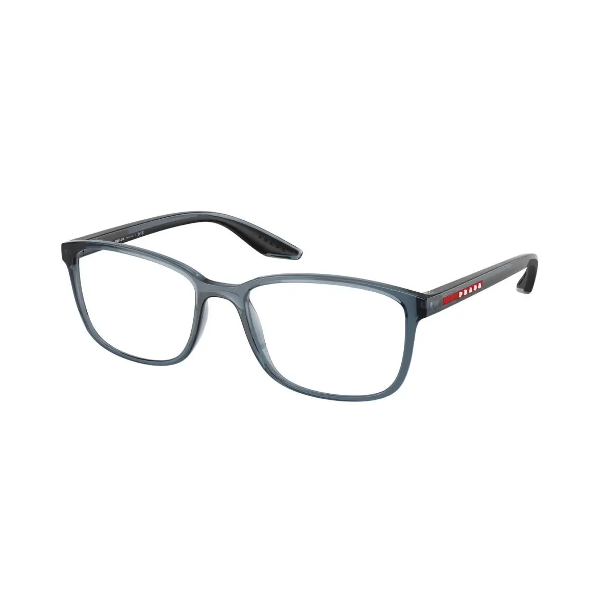 Prada Linea Rossa PS 07RV CZH1O1 Transparent Azure Demo Lens 55mm Men Eyeglasses