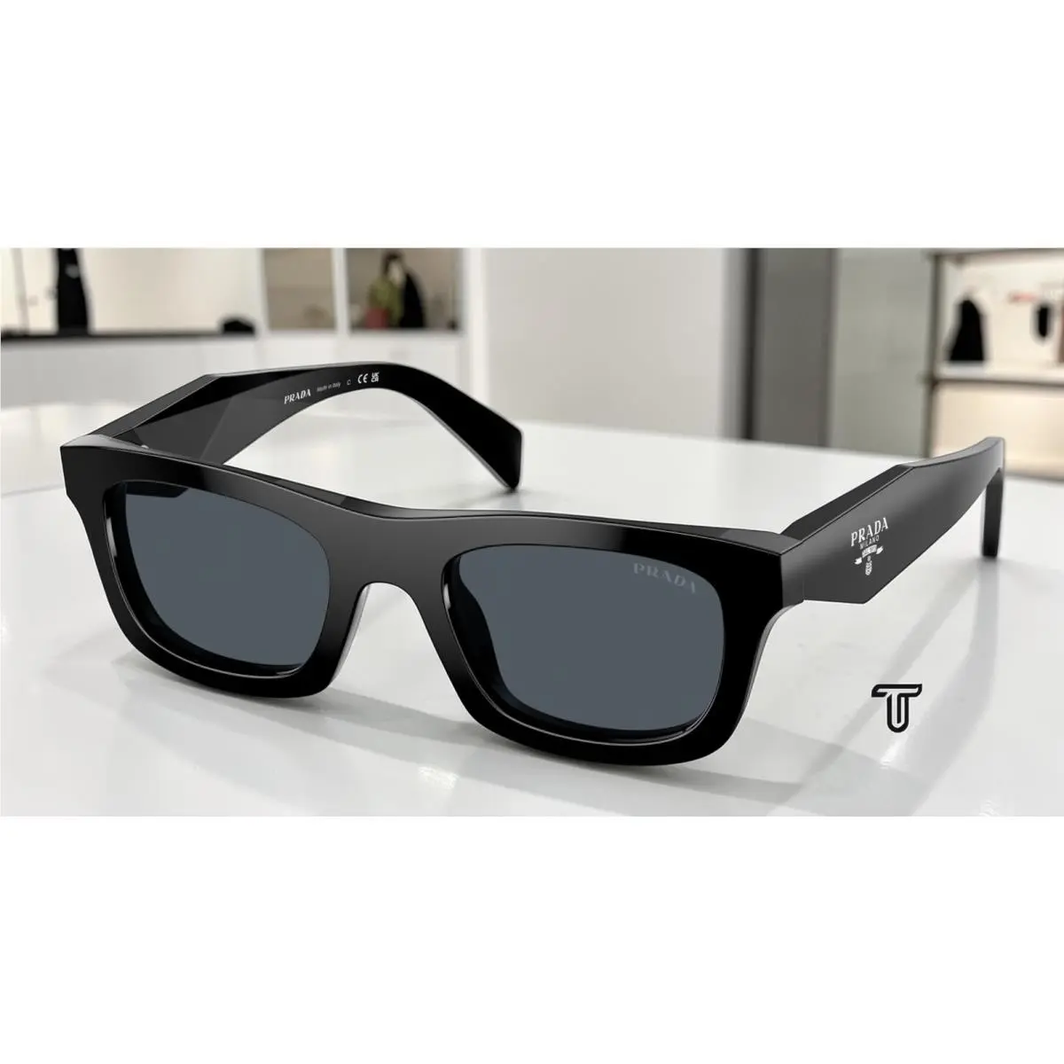 Prada PR C06SF 16K70B Black Dark Grey 53 mm Women`s Sunglasses