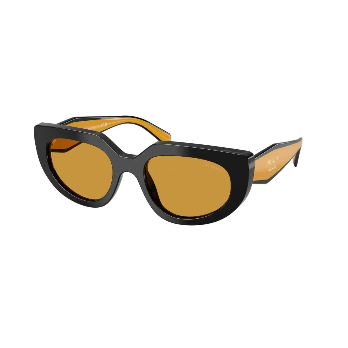 Prada PR D02S 02K50P Black Dark Honey 53 mm Women`s Sunglasses