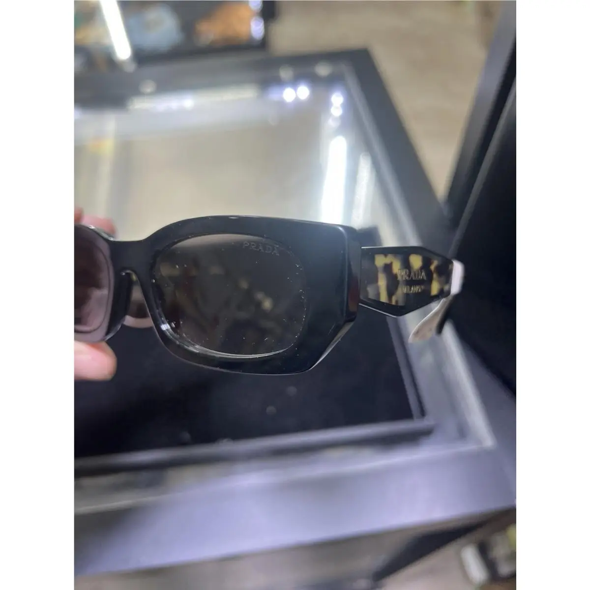 Prada Black and Tortoiseshell Glasses PR B05S