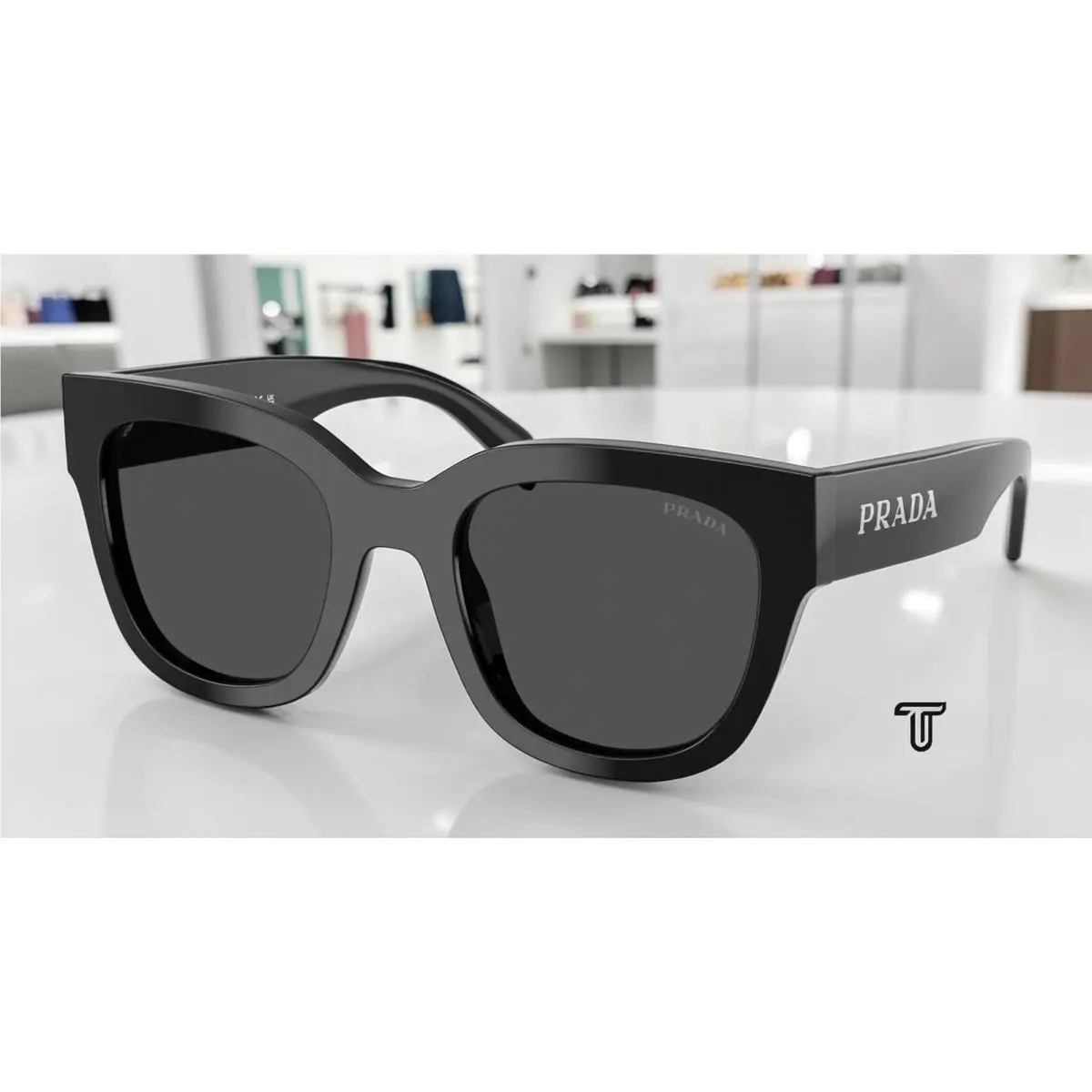 Prada PR C04SF 16K08Z Black Dark Grey 53 mm Women`s Sunglasses