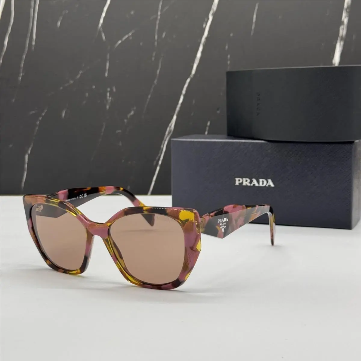 Prada PR19ZS 18N10D Sunglasses PR 19ZS 18N10D Havana Women Oversized Spr 19Z