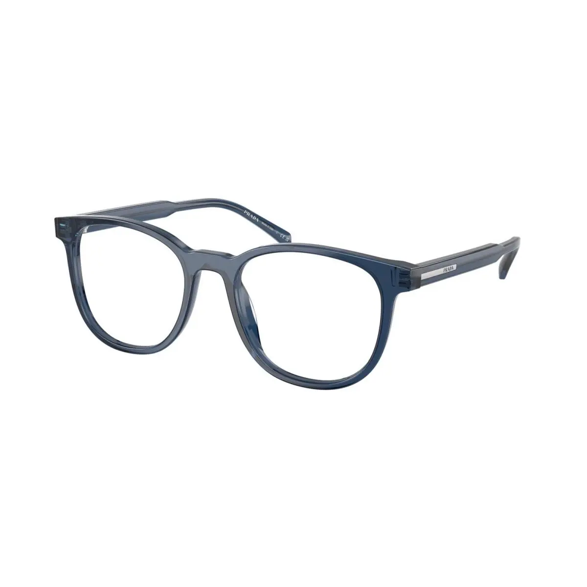 Prada PR A15V 08Q1O1 Crystal Blue Demo Lens 52 mm Men`s Eyeglasses