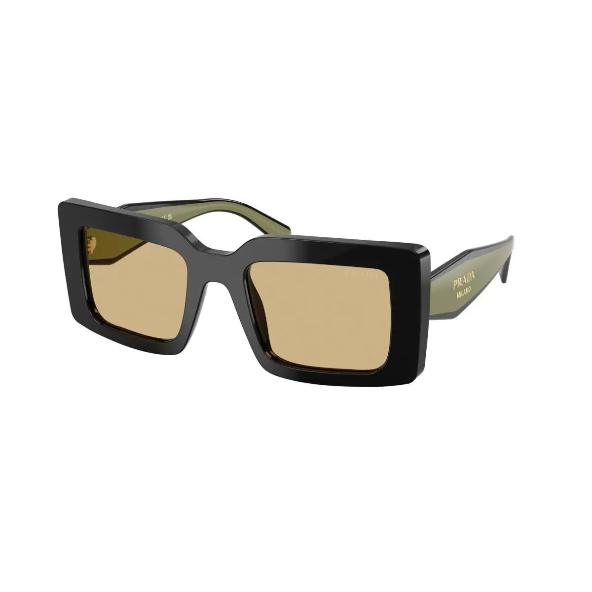 Prada PR D01S 03K10R Black Yellow 52 mm Women`s Sunglasses