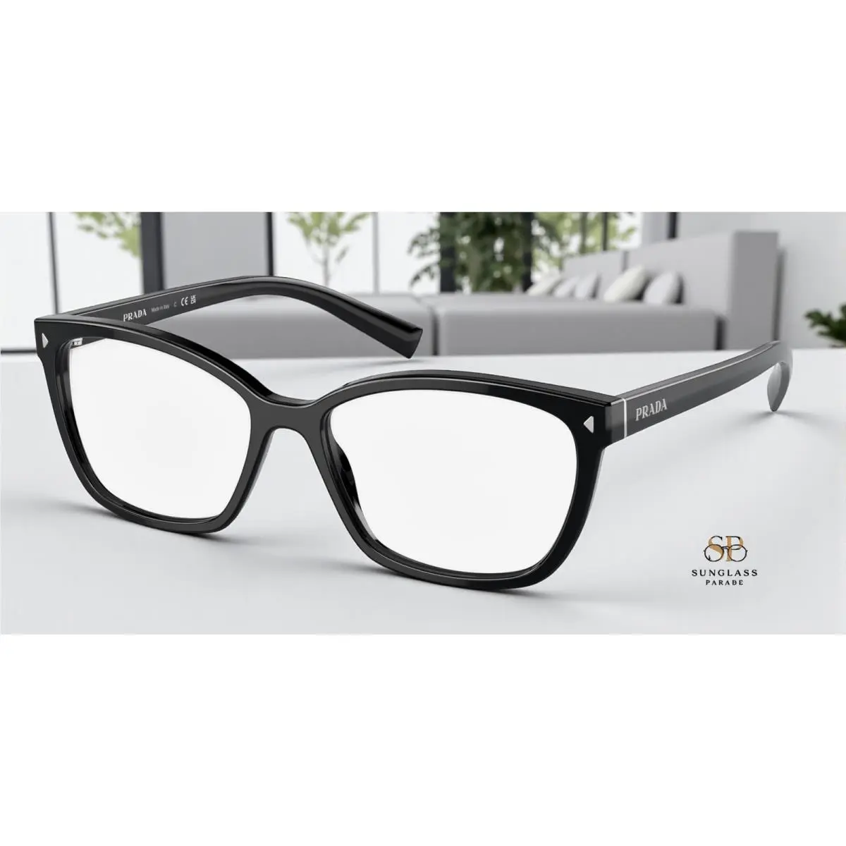 Prada PR 15ZV 1AB1O1 Black Demo Lens 53 mm Women`s Eyeglasses