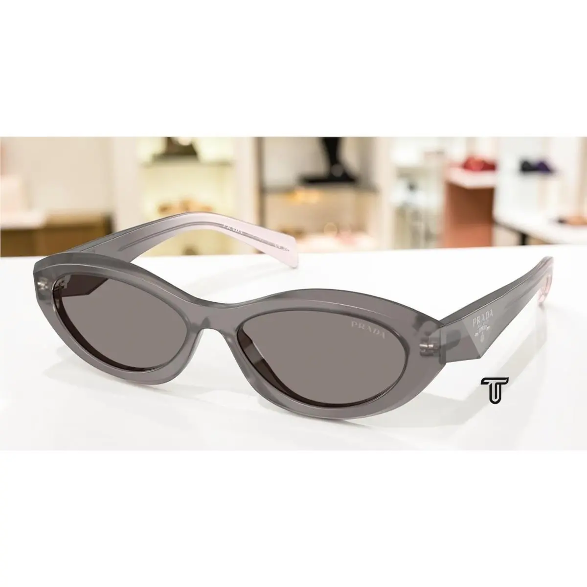 Prada PR 26ZSF 20F80Q Grey Dark Grey 56 mm Women`s Sunglasses