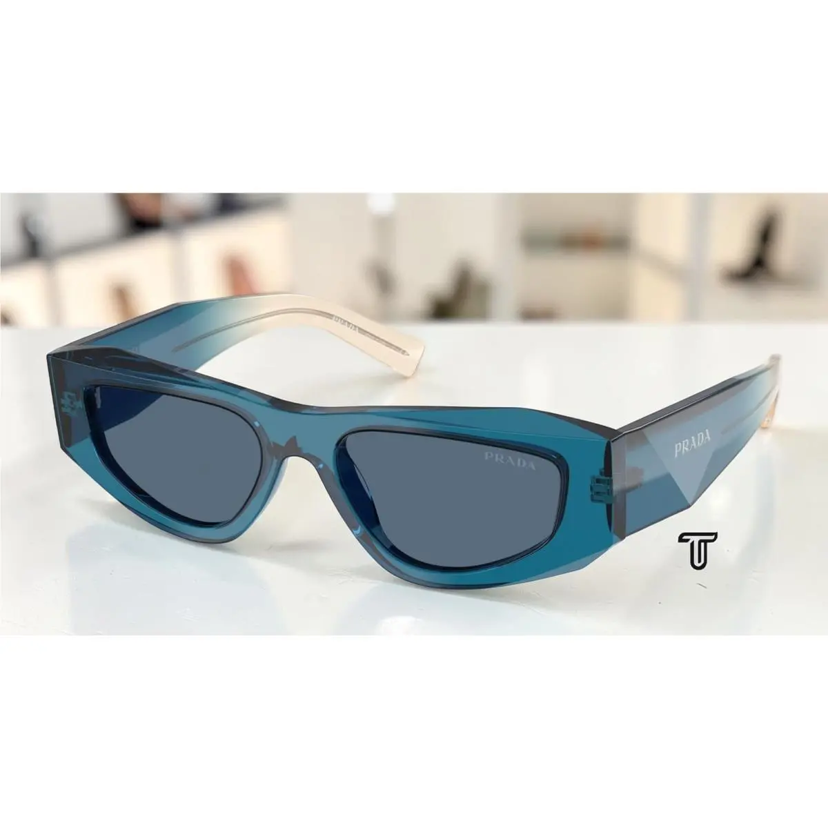 Prada PR B19SF 24F80S Blue Dark Blue 53 mm Men`s Sunglasses
