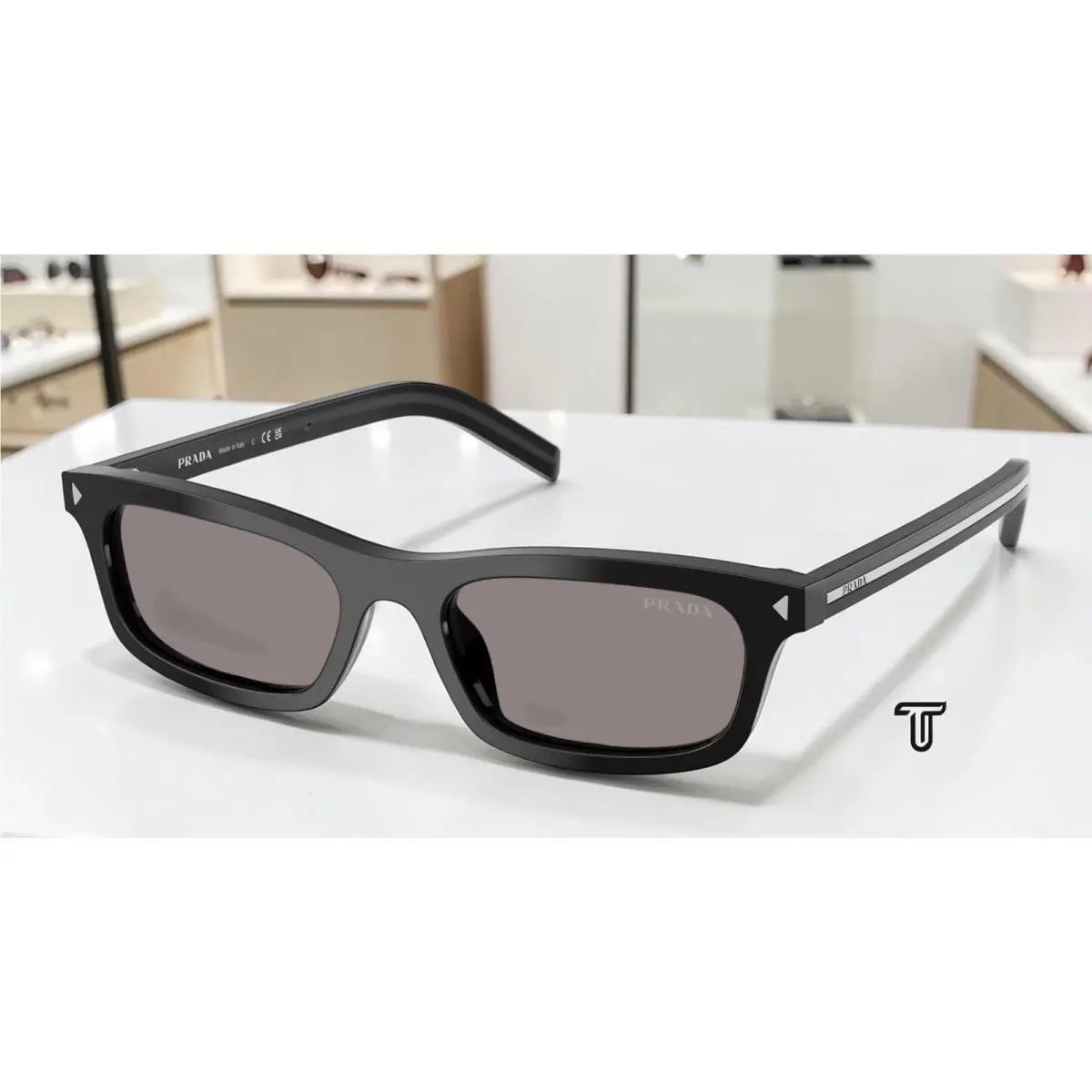 Prada PR D05S 16K03D Black Grey 52 mm Women`s Sunglasses