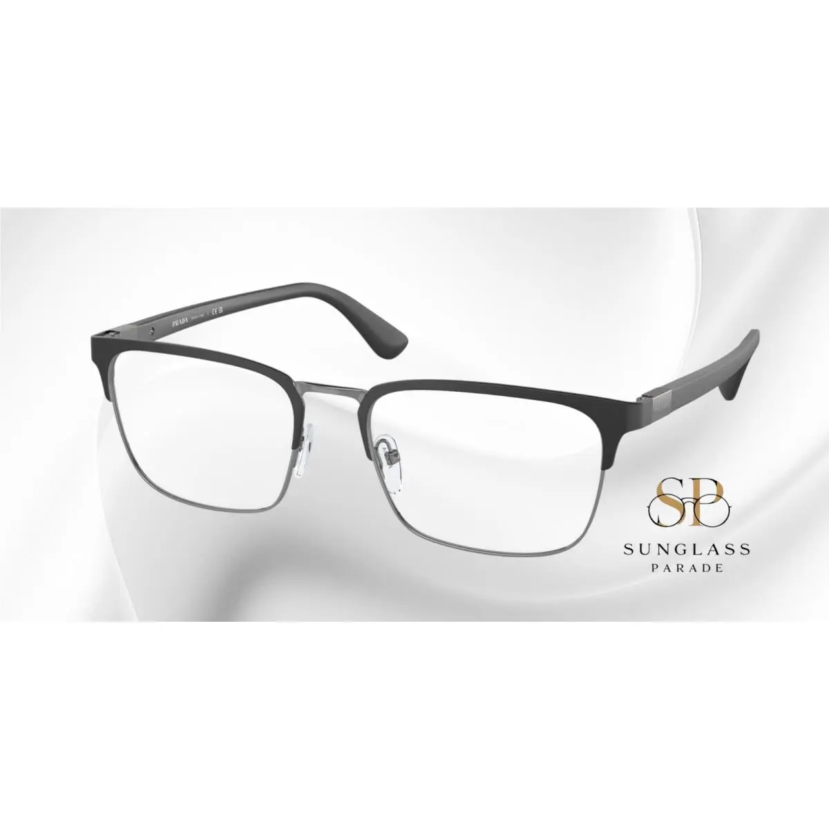 Prada Heritage PR 54TV 1BO1O1 Matte Black Demo Lens 55 mm Men`s Eyeglasses
