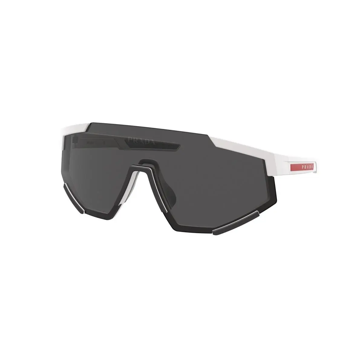 Prada Linea Rossa PS 4WSF White Rubber Dark Grey TWK06F Sunglasses