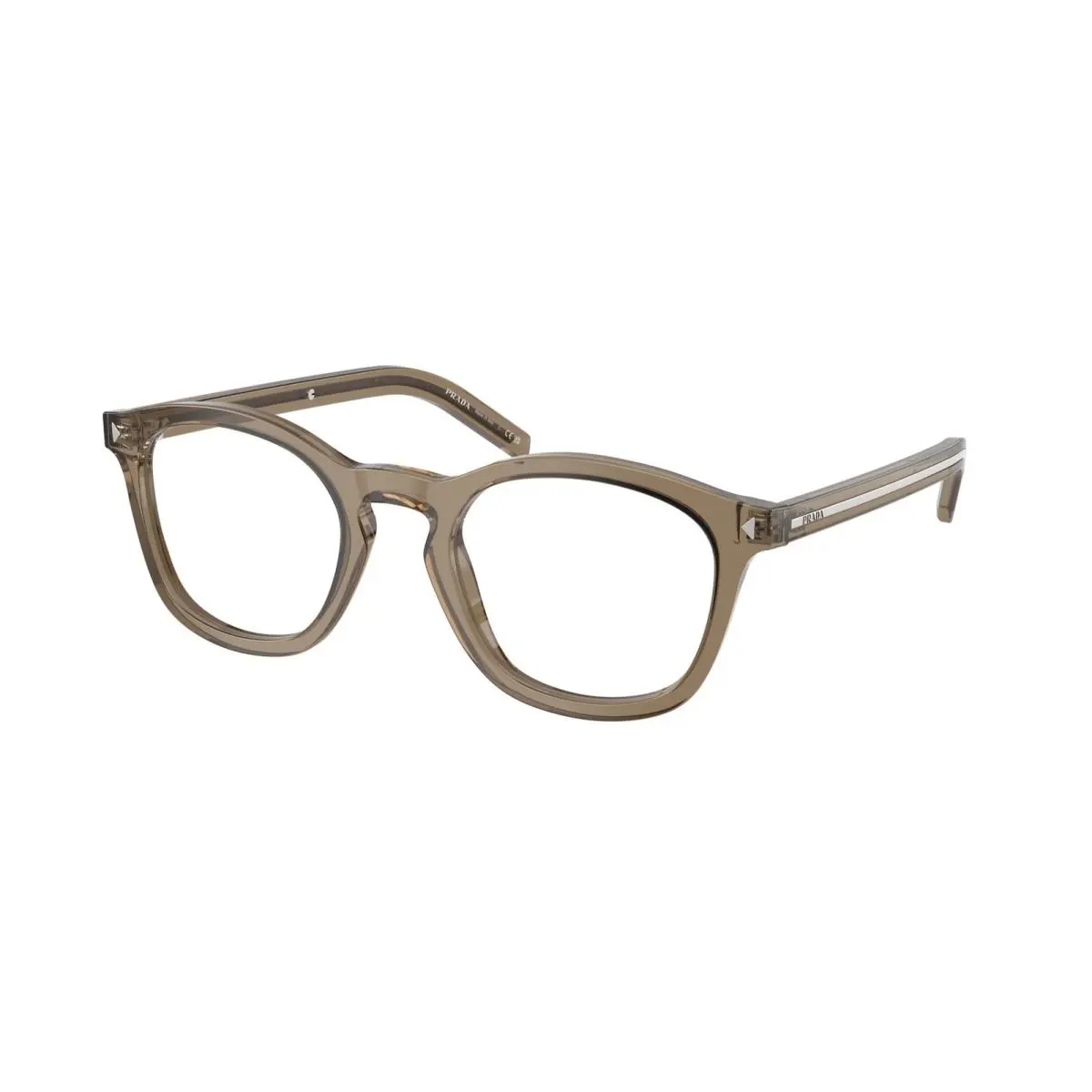 Prada PR C04V 18T1O1 Transparent Terra Demo Lens 51 mm Men`s Eyeglasses