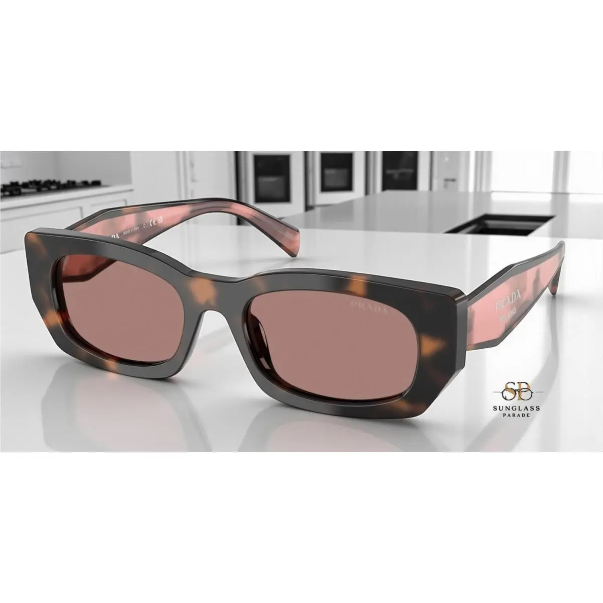 Prada PR B05S 23A60B Mauve Tortoise Light Brown 53 mm Women`s Sunglasses