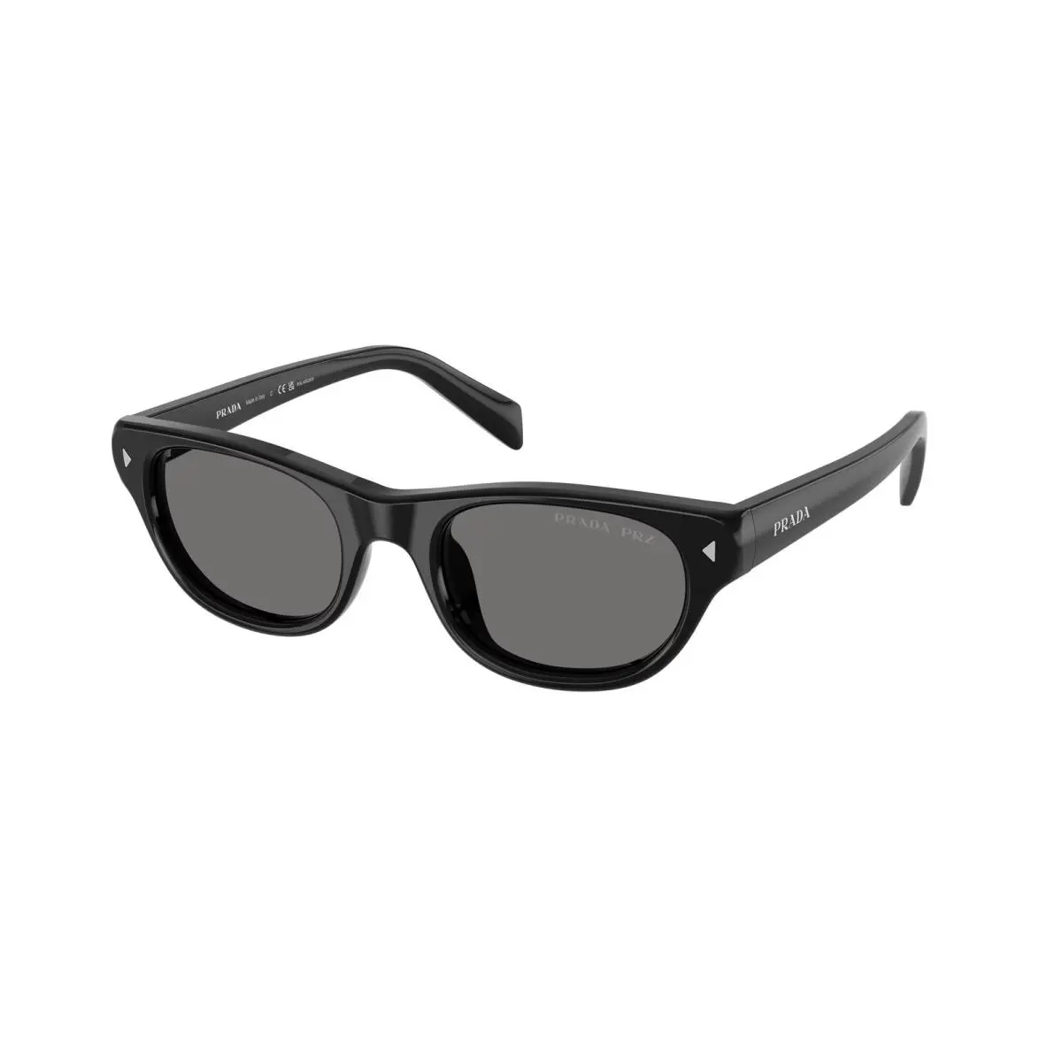 Prada PR C08S 16K90T Black Dark Grey Polarized 50 mm Women`s Sunglasses
