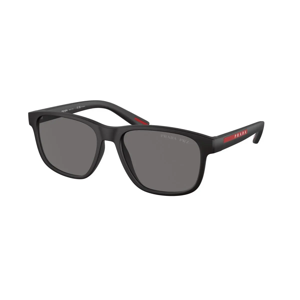 Prada Linea Rossa PS 6YS Black Rubber Polar Dark Grey DG002G Sunglasses