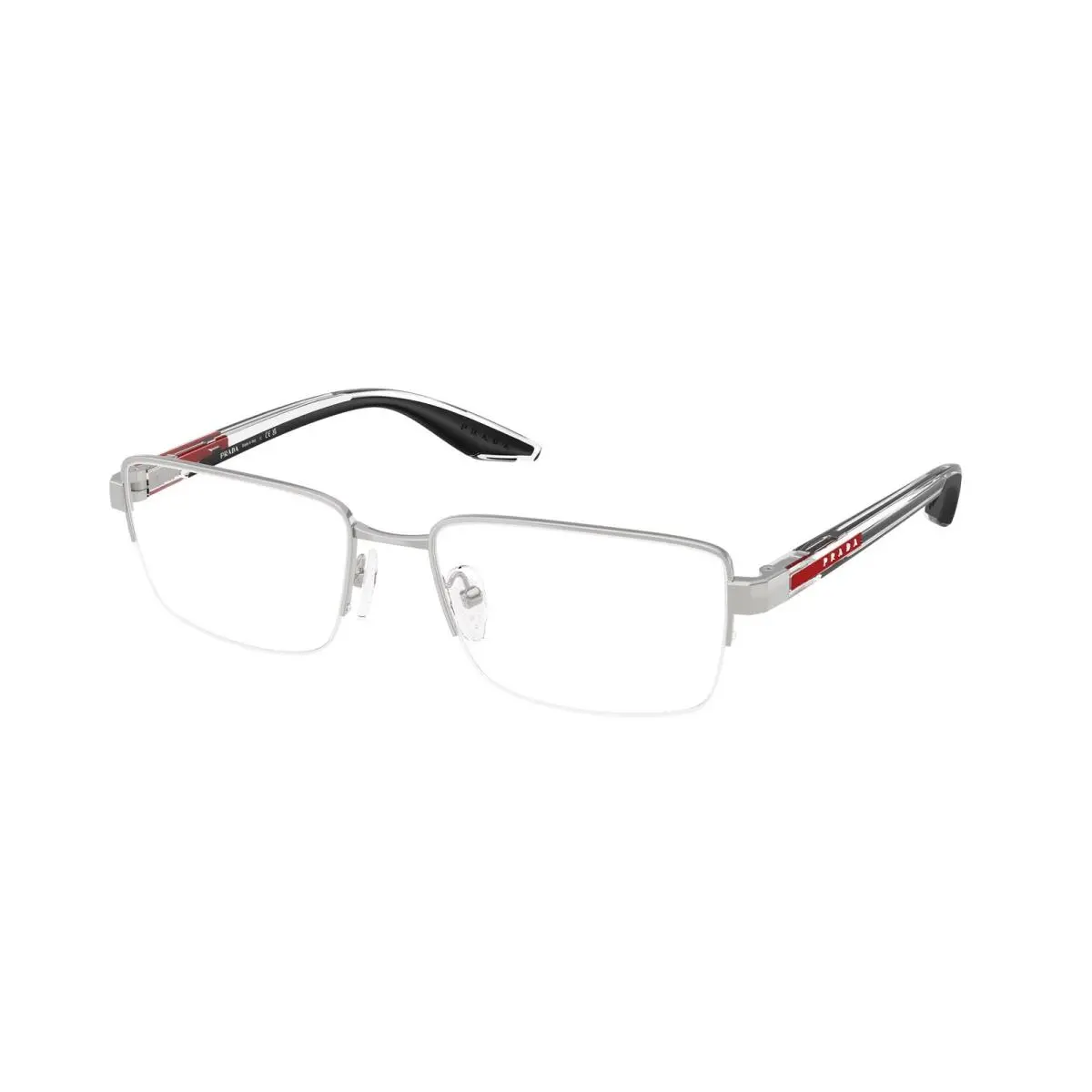 Prada Linea Rossa PS 51SV 1BC1O1 Silver Demo Lens 56 mm Men`s Eyeglasses