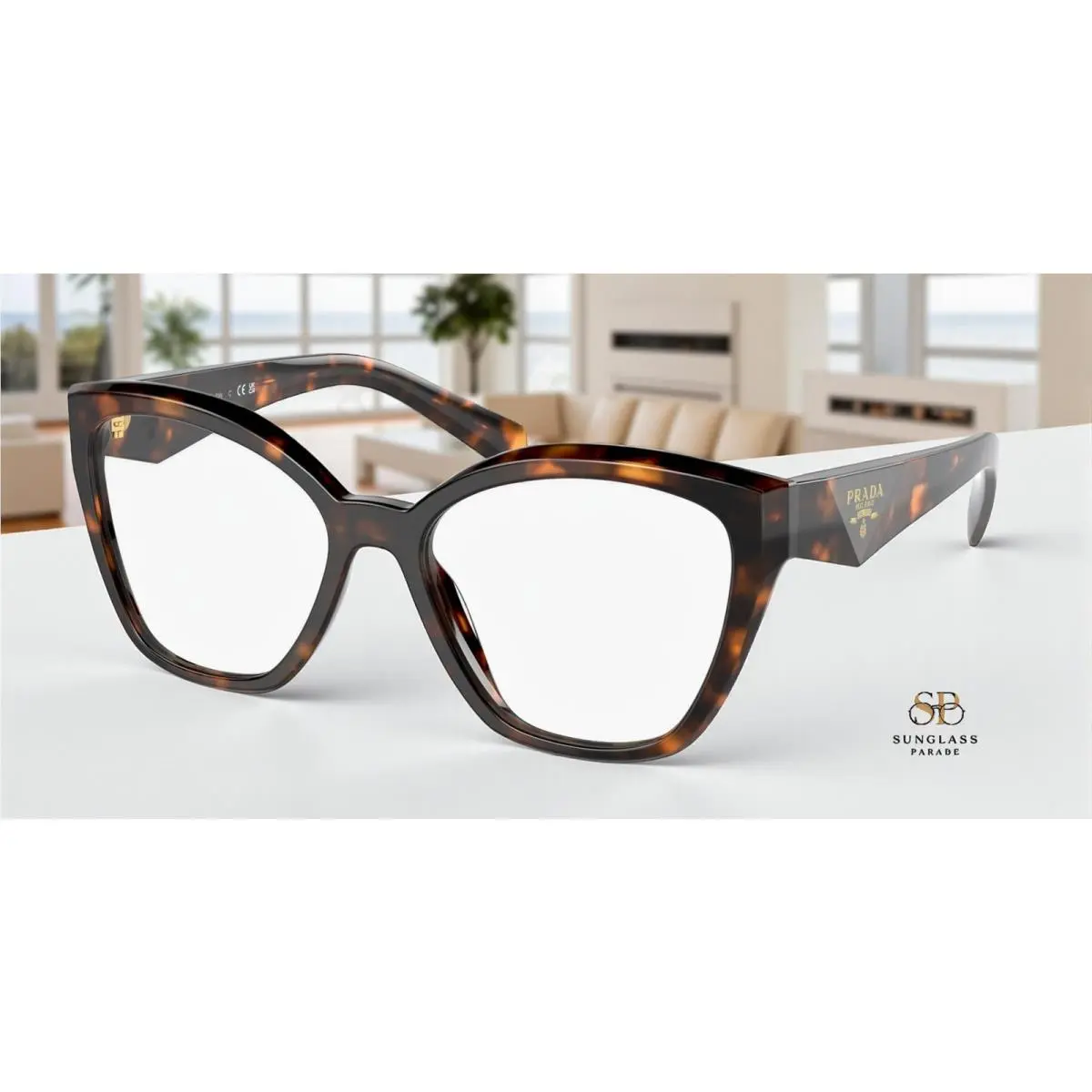 Prada PR 20ZV 14L1O1 Honey Tortoise Demo Lens 52 mm Women`s Eyeglasses