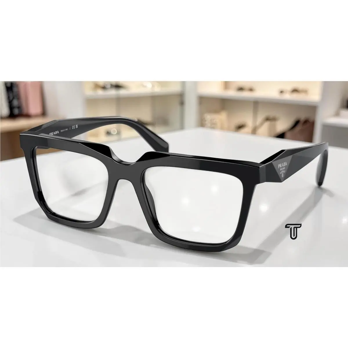 Prada PR A19V 16K1O1 Black Demo Lens 54 mm Women`s Eyeglasses