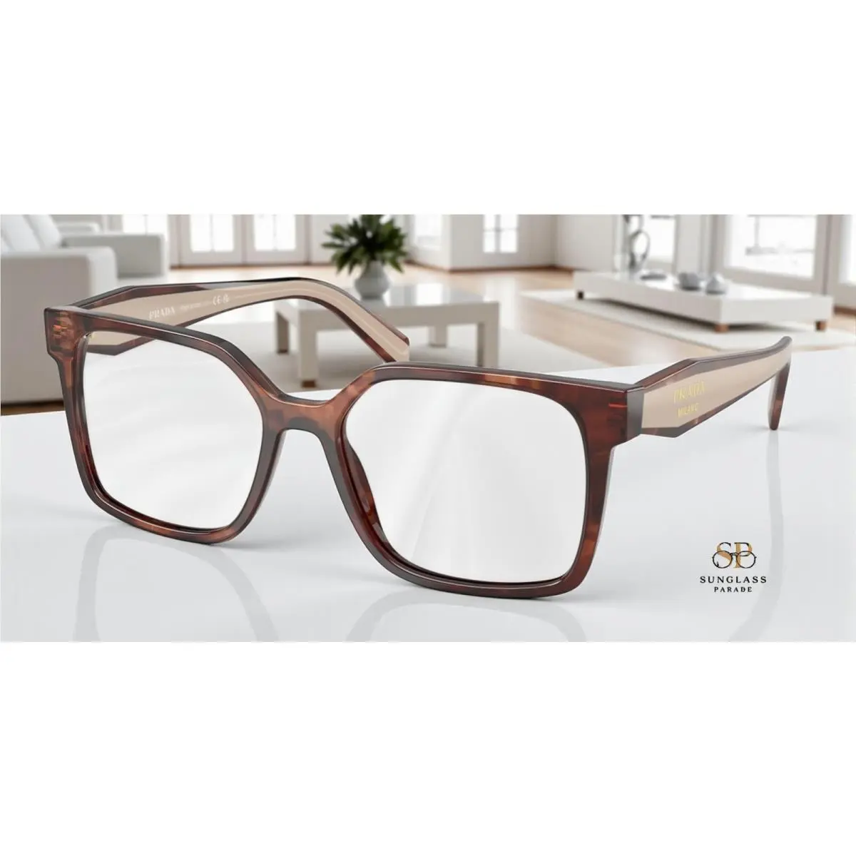 Prada PR B03V 07R1O1 Havana Caramel Demo Lens 54 mm Women`s Eyeglasses
