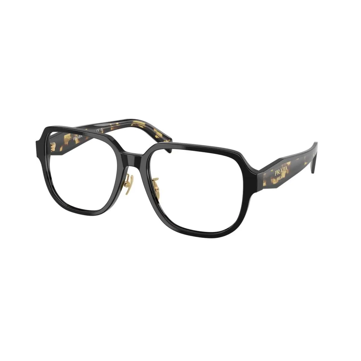 Prada PR B07VD 3891O1 Black Medium Tortoise Demo Lens 56 mm Women`s Eyeglasses