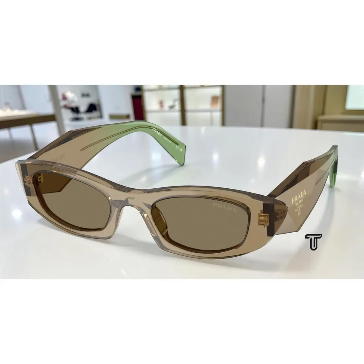 Prada PR B16S 29E90F Terra Light Brown 50 mm Women`s Sunglasses