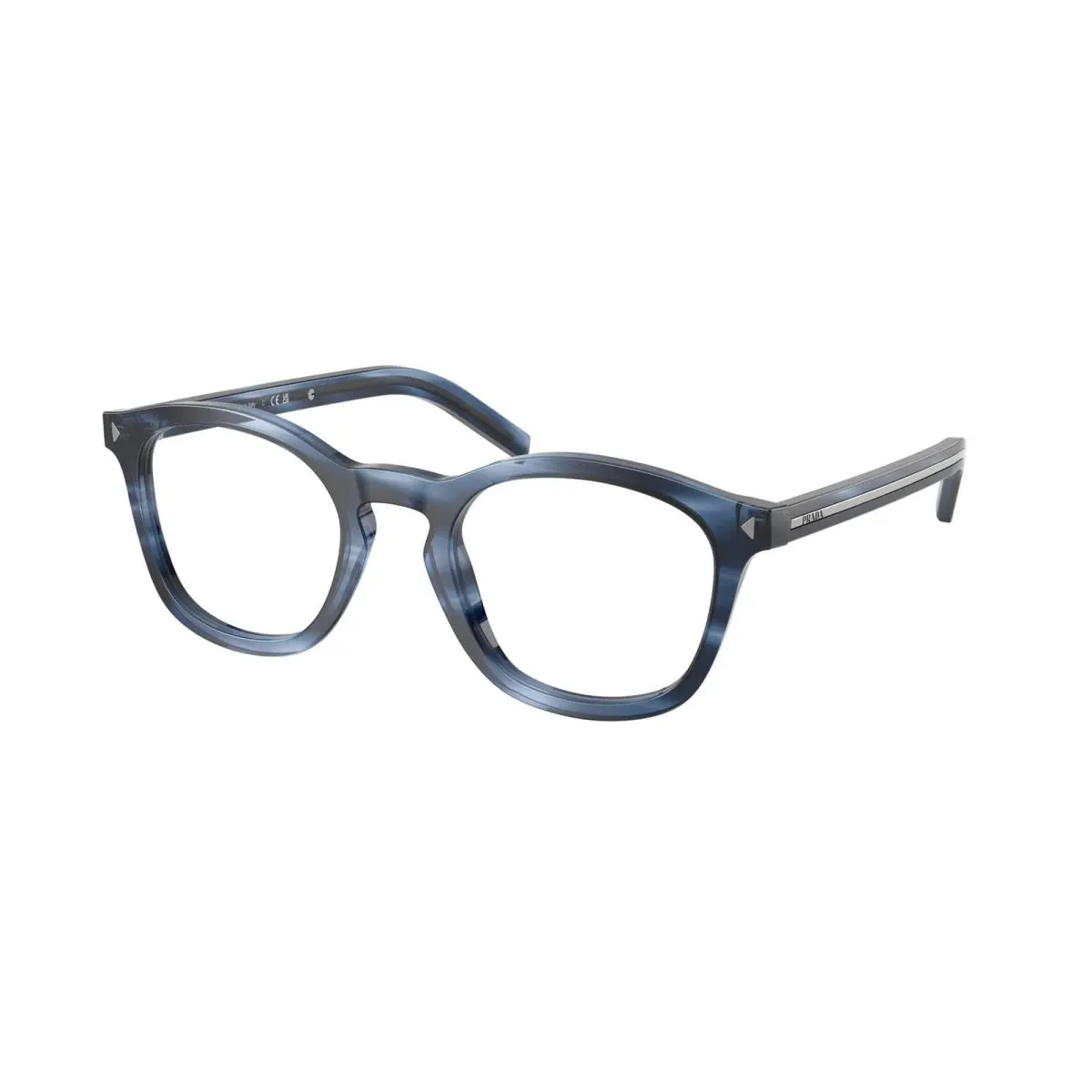 Prada PR C04V 26F1O1 Striped Blue Demo Lens 51 mm Men`s Eyeglasses
