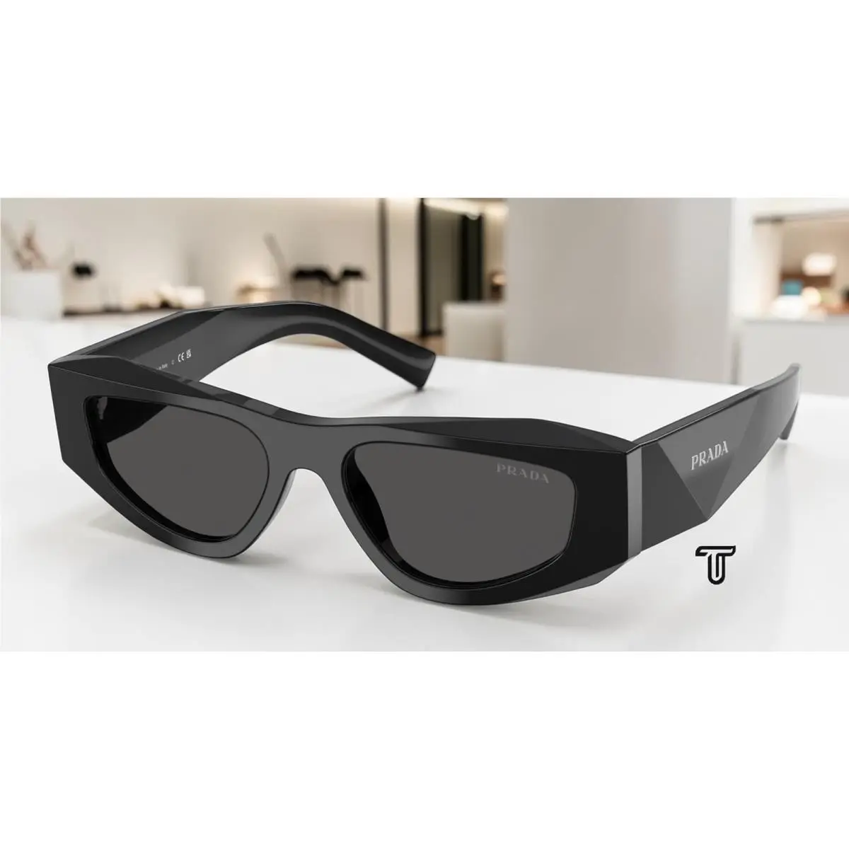 Prada PR B19SF 16K08Z Black Dark Grey 53 mm Men`s Sunglasses
