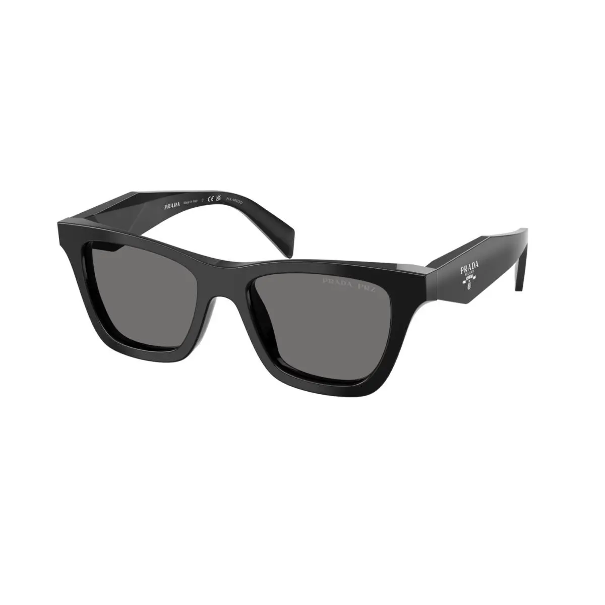 Prada PR C07S 16K90T Black Dark Grey Polar Polarized 51 mm Women`s Sunglasses
