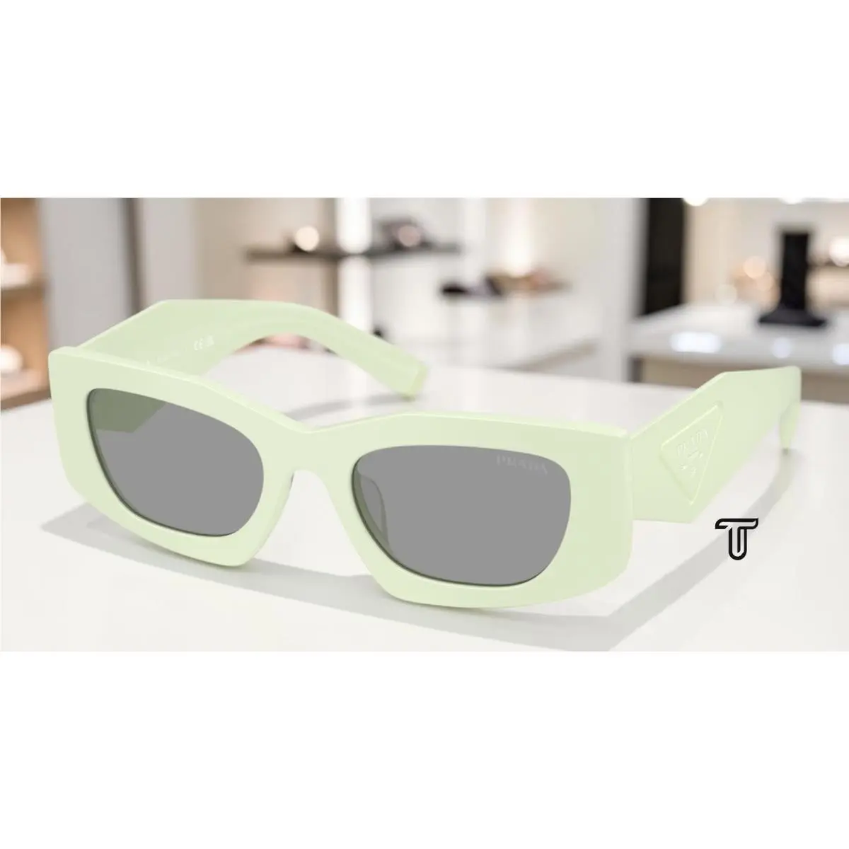 Prada PR D03SD 05K50Q Matte Mint Grey 51 mm Women`s Sunglasses