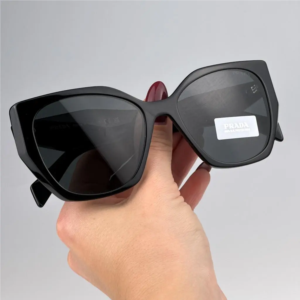 Prada Women Sunglasses Black Grey Cat Eye PR19ZS 1AB5S0