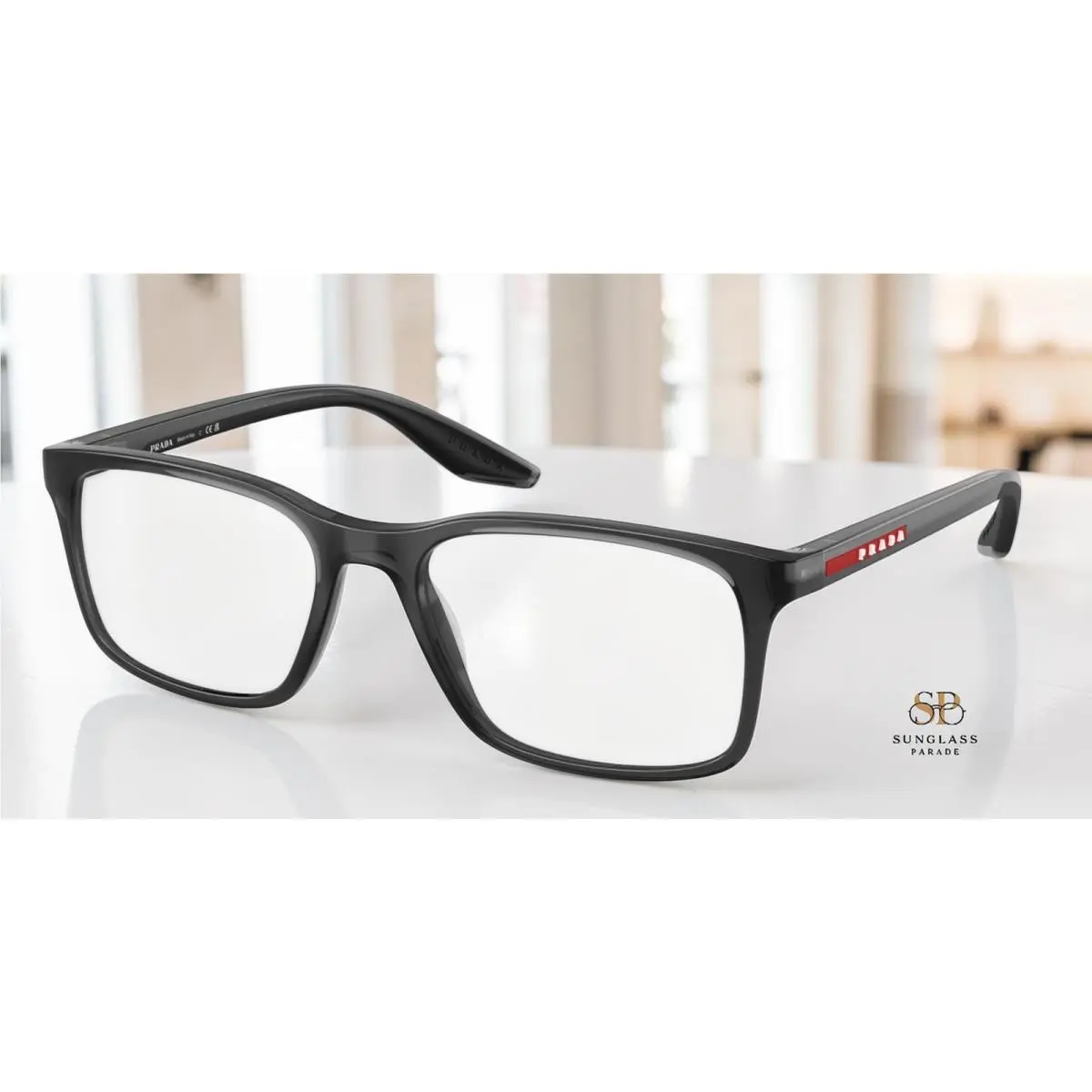 Prada Linea Rossa PS 08RV 01D1O1 Crystal Grey Demo Lens 54 mm Men`s Eyeglasses