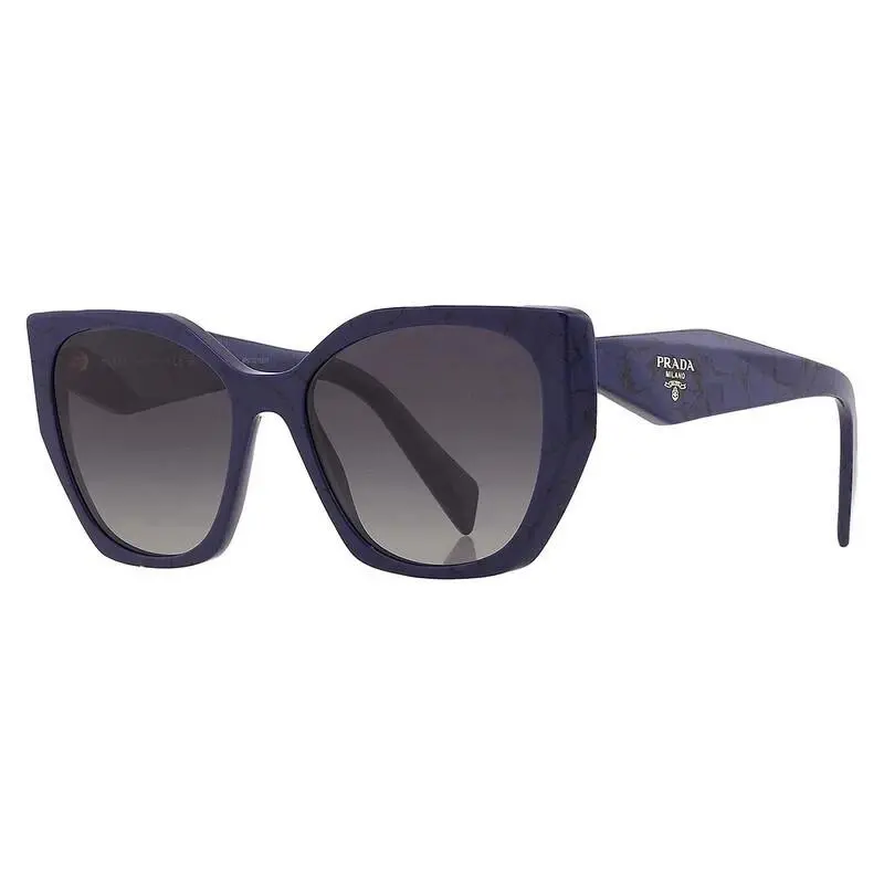 Sunglasses PR19ZS 18D5W1 Blue Cat Eye Frame / Grey Gradient Lens 55mm by Prada