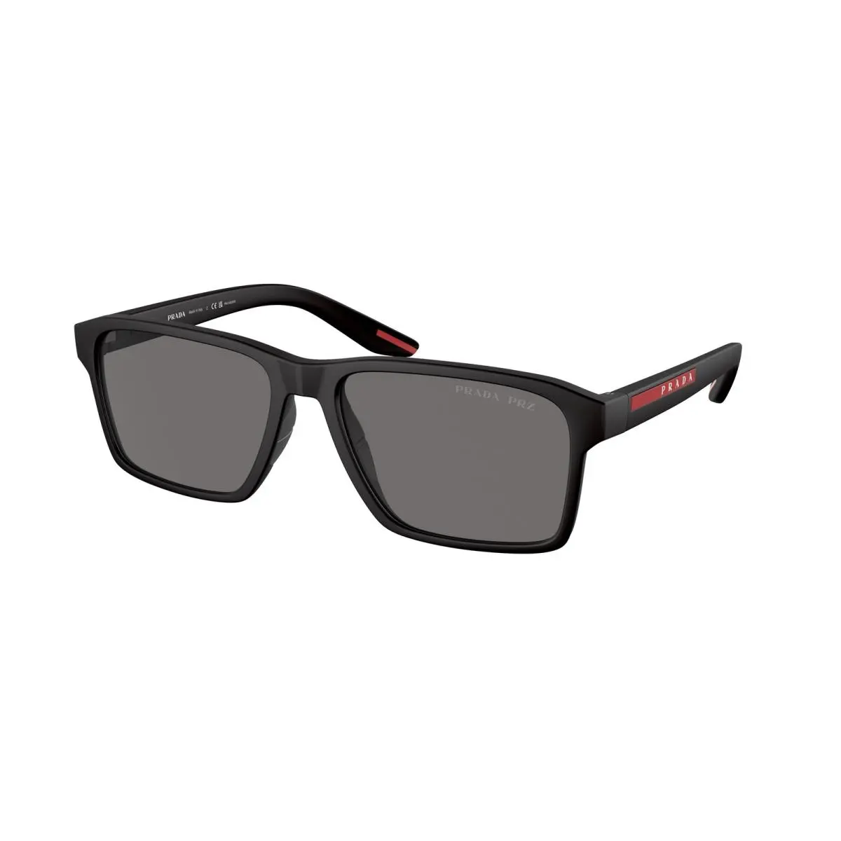 Prada Linea Rossa PS 05 Ysf Black Rubber Dark Grey Polar DG002G Sunglasses