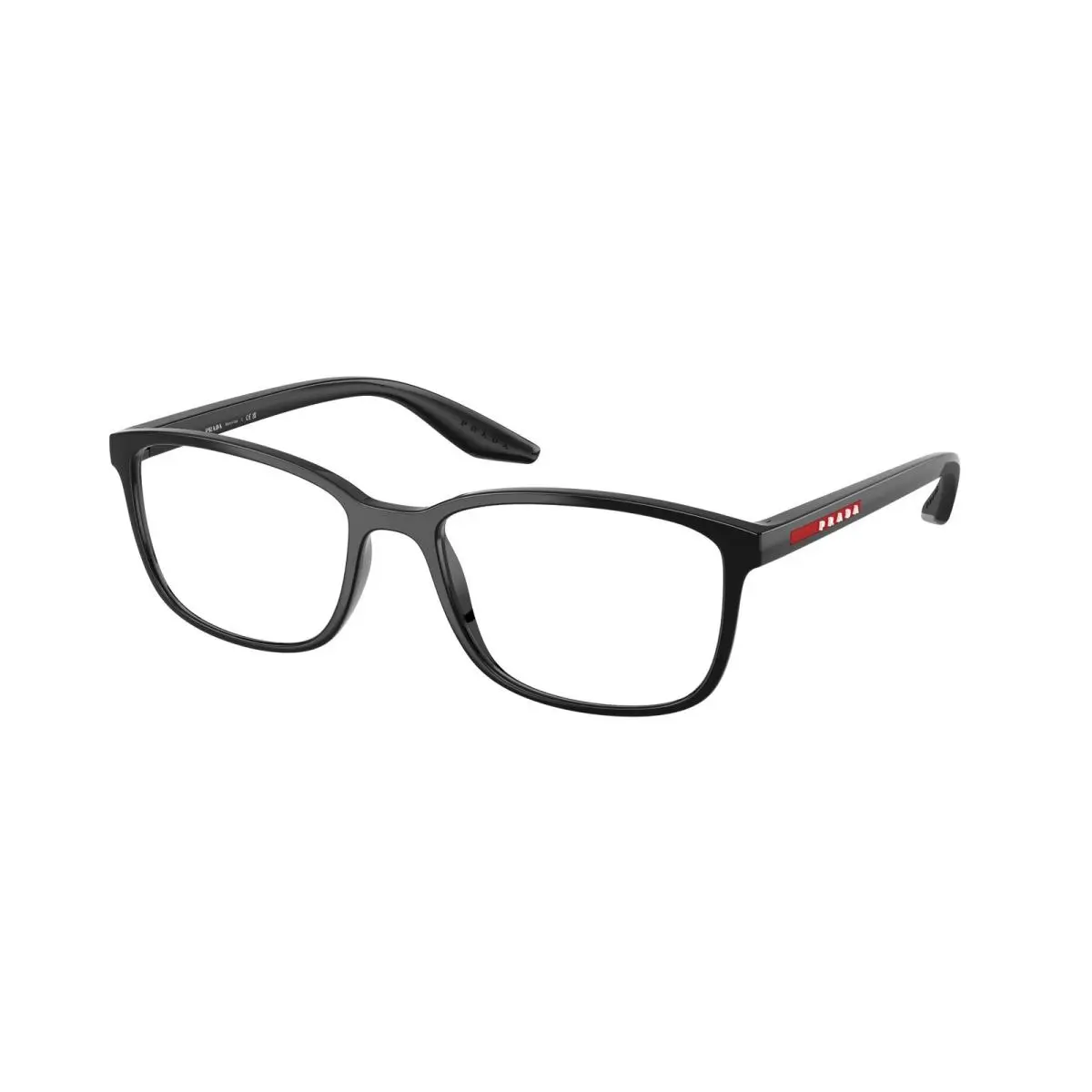 Prada Linea Rossa PS 07RV 1AB1O1 Black Demo Lens 55 mm Men`s Eyeglasses
