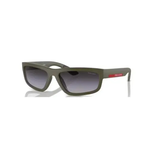 Prada Linea Rossa PS 05ZS 15X09U 59 Matte Green Grey Men`s Sunglasses - Frame: Green