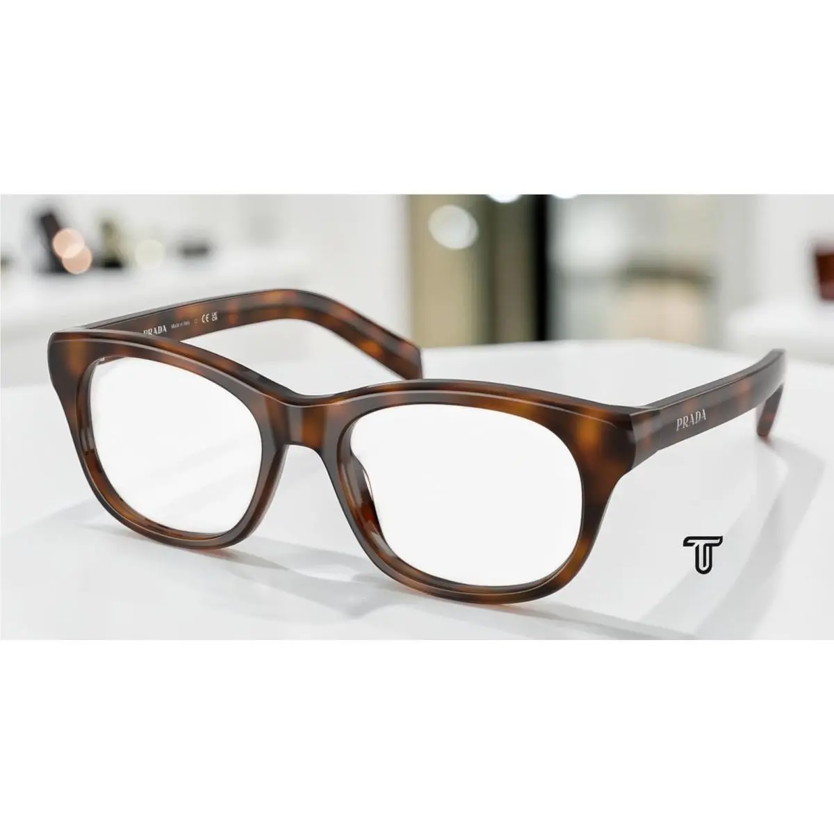 Prada PR C13V 20D1O1 Juniper Tortoise Demo Lens 52 mm Women`s Eyeglasses