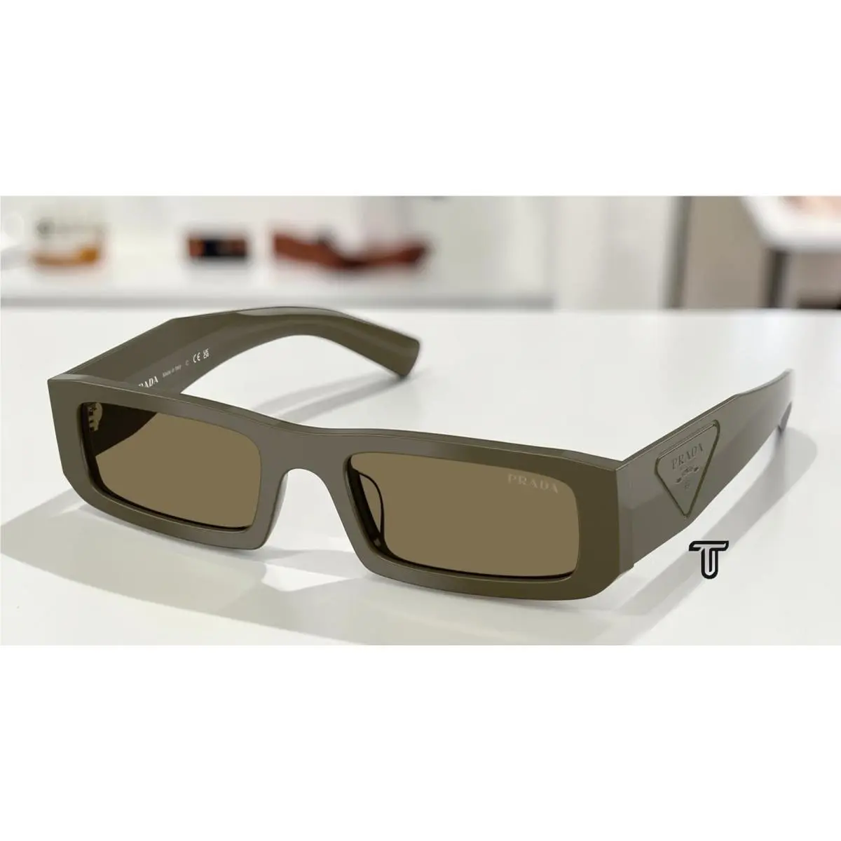 Prada PR D09SD 26J90F Laurel Light Brown 54 mm Men`s Sunglasses