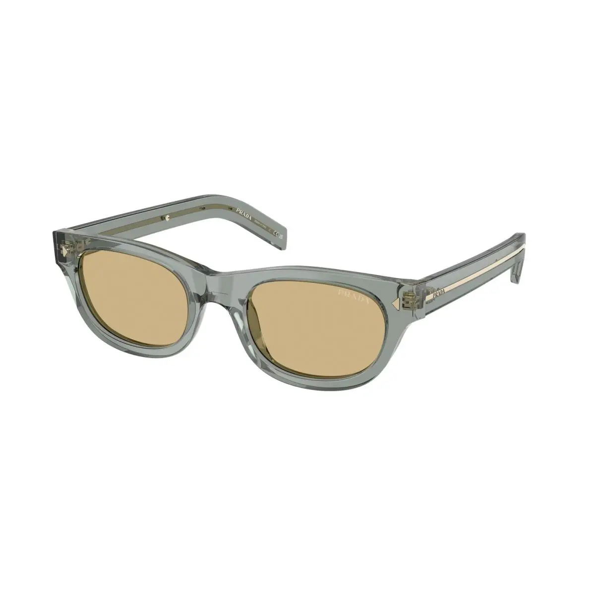 Prada PR C09SF 21J70R Transparent Fog Light Brown 52 mm Men`s Sunglasses