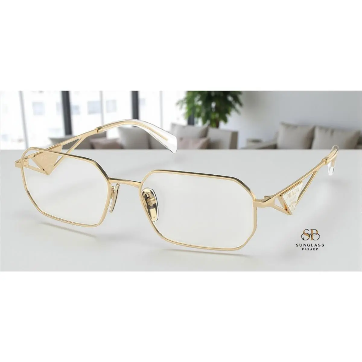 Prada PR A53V ZVN1O1 Pale Gold Demo Lens 56 mm Women`s Eyeglasses