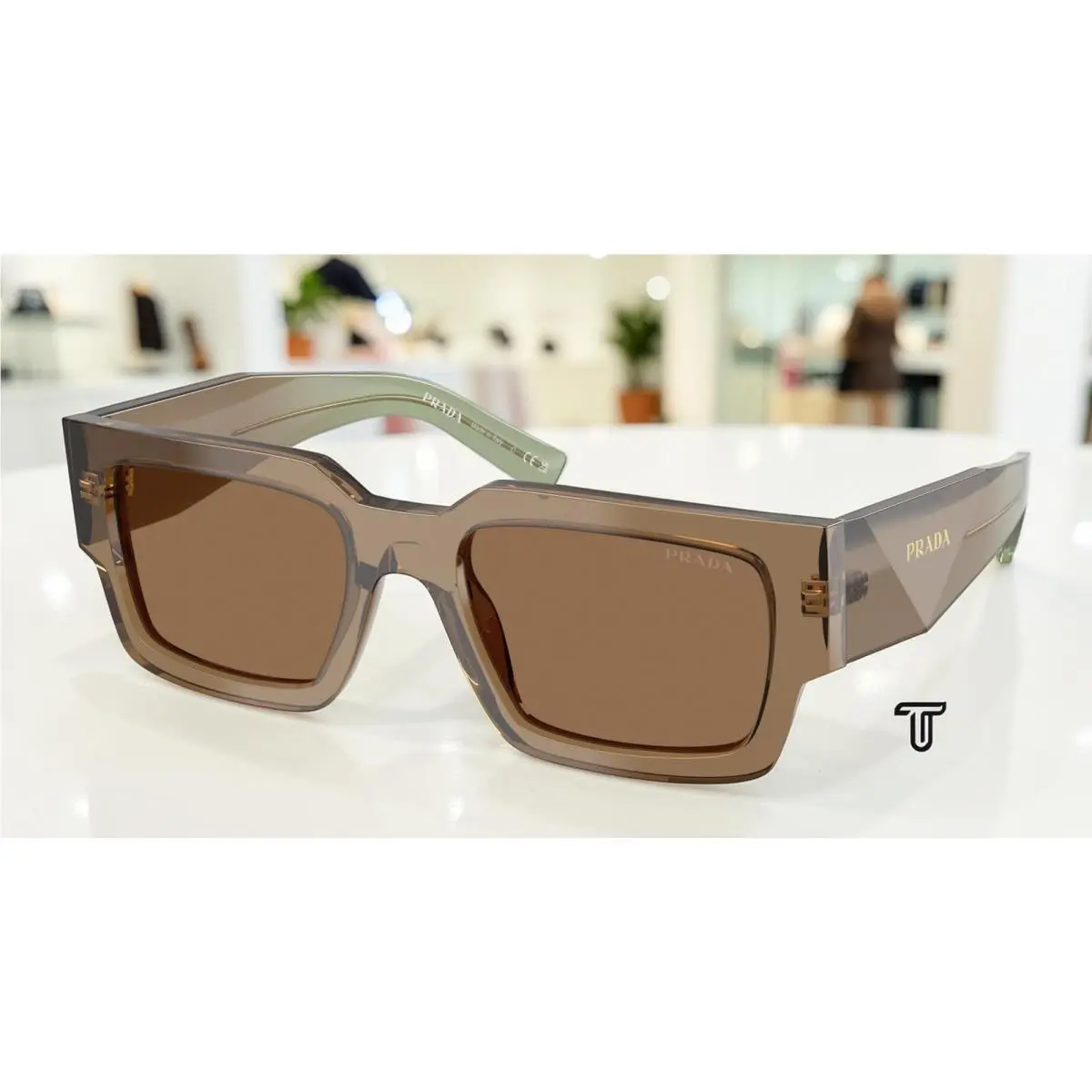 Prada PR B17S 29E90F Terra Light Brown 54 mm Men`s Sunglasses